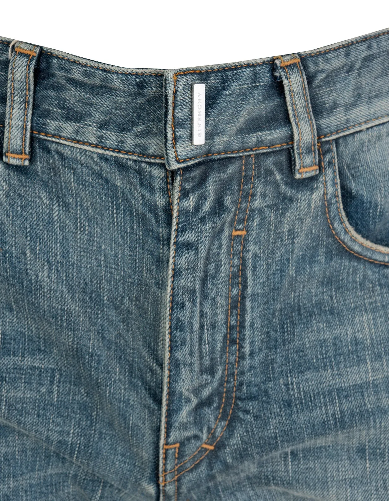 Givenchy Mid Rise Bleach-Effect Denim Jeans
