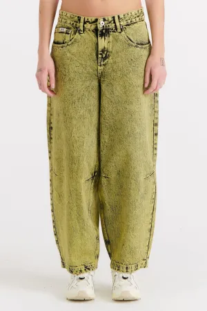 Goliath Jeans Green Acid Wash