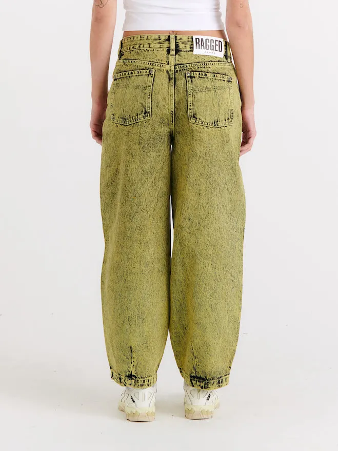 Goliath Jeans Green Acid Wash