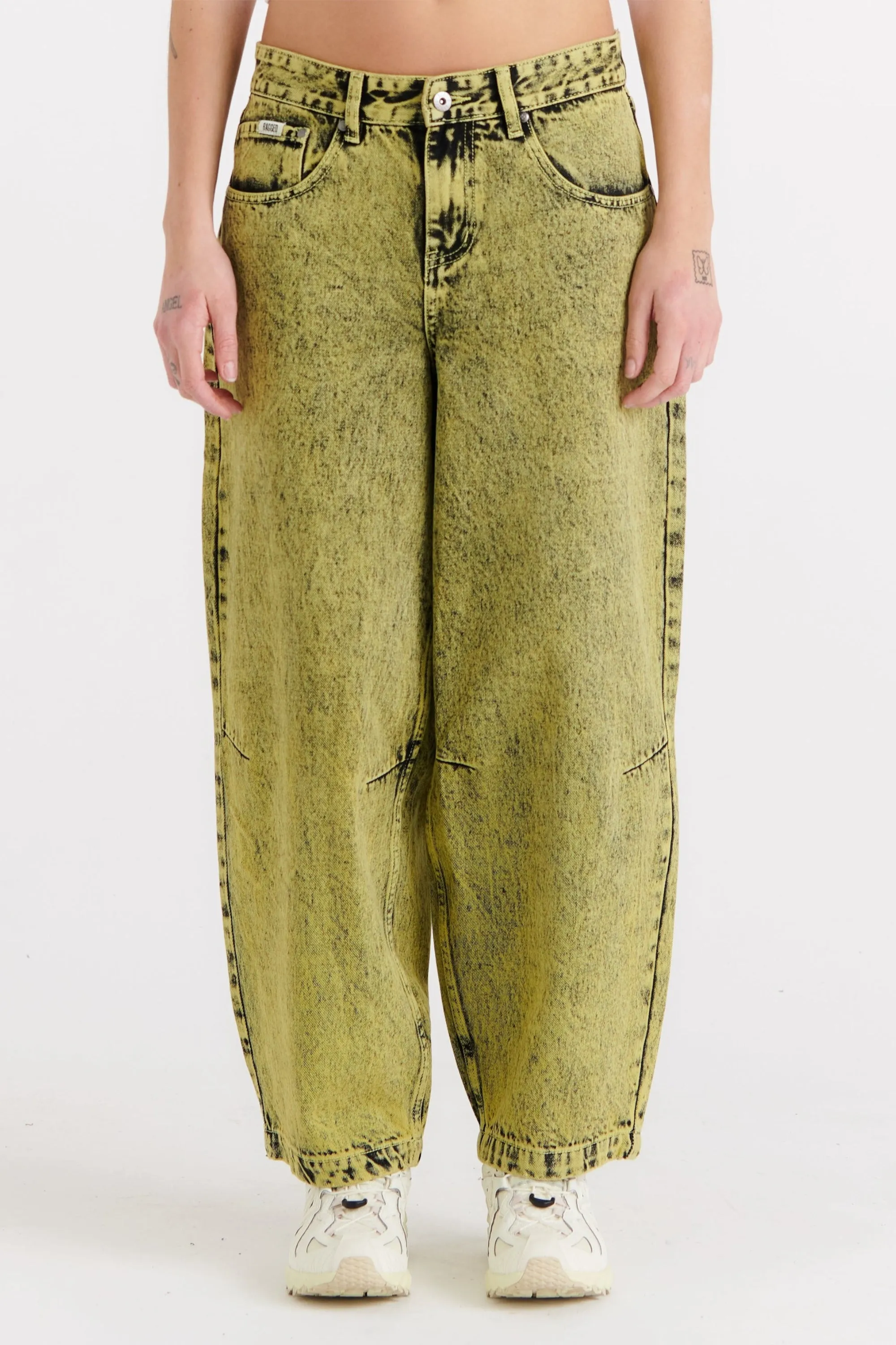 Goliath Jeans Green Acid Wash