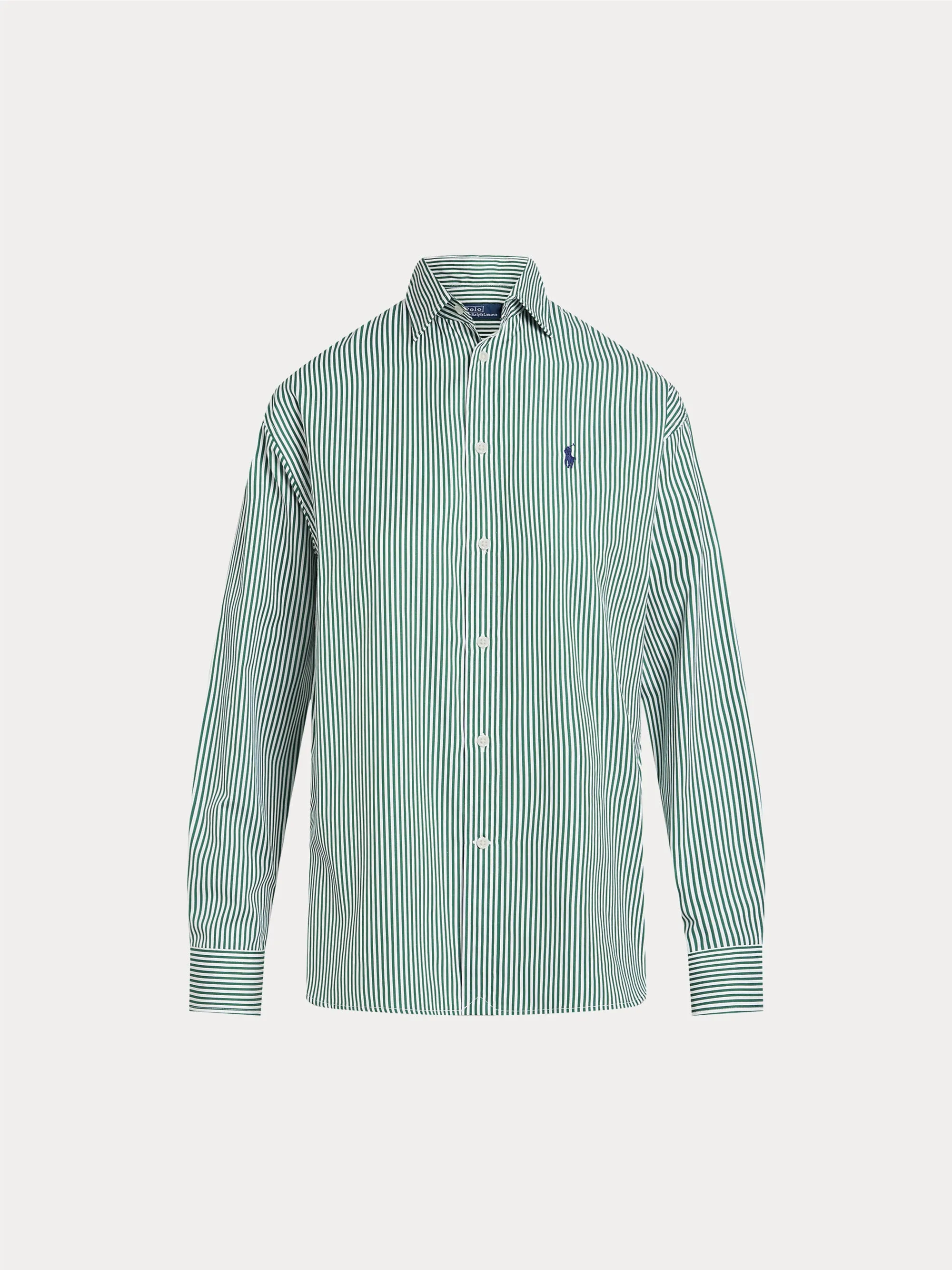 Green/White Striped Shirt