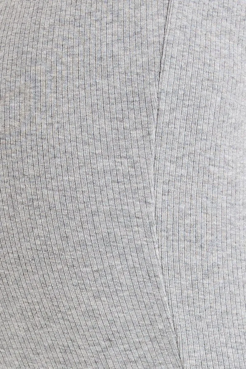 Grey Biker Shorts High Rise