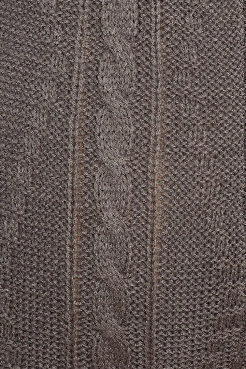 Grey Cable Knit Leggings