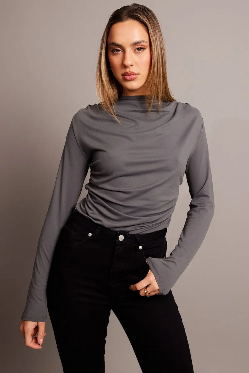 Grey Supersoft Top Long Sleeve