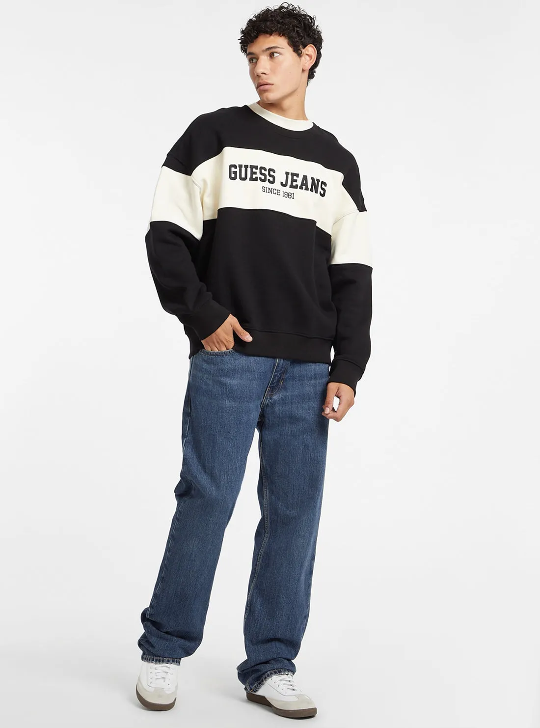Guess Jeans Black Logo Jumper
