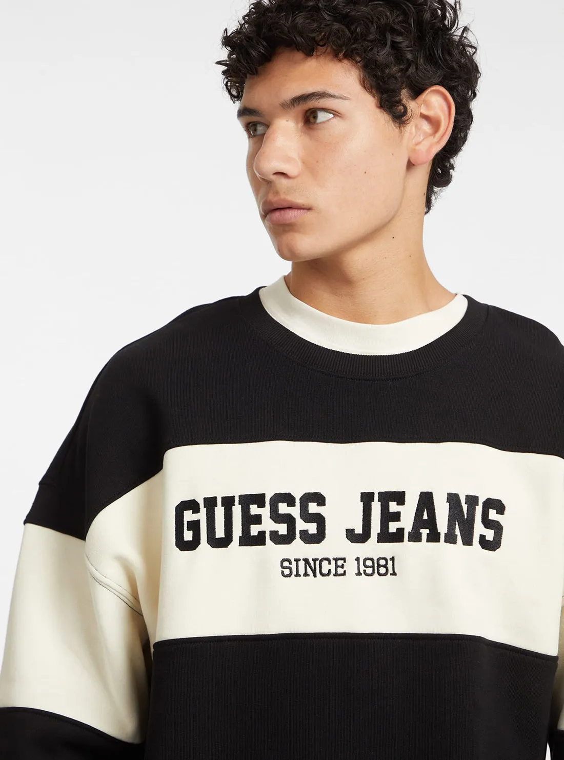 Guess Jeans Black Logo Jumper