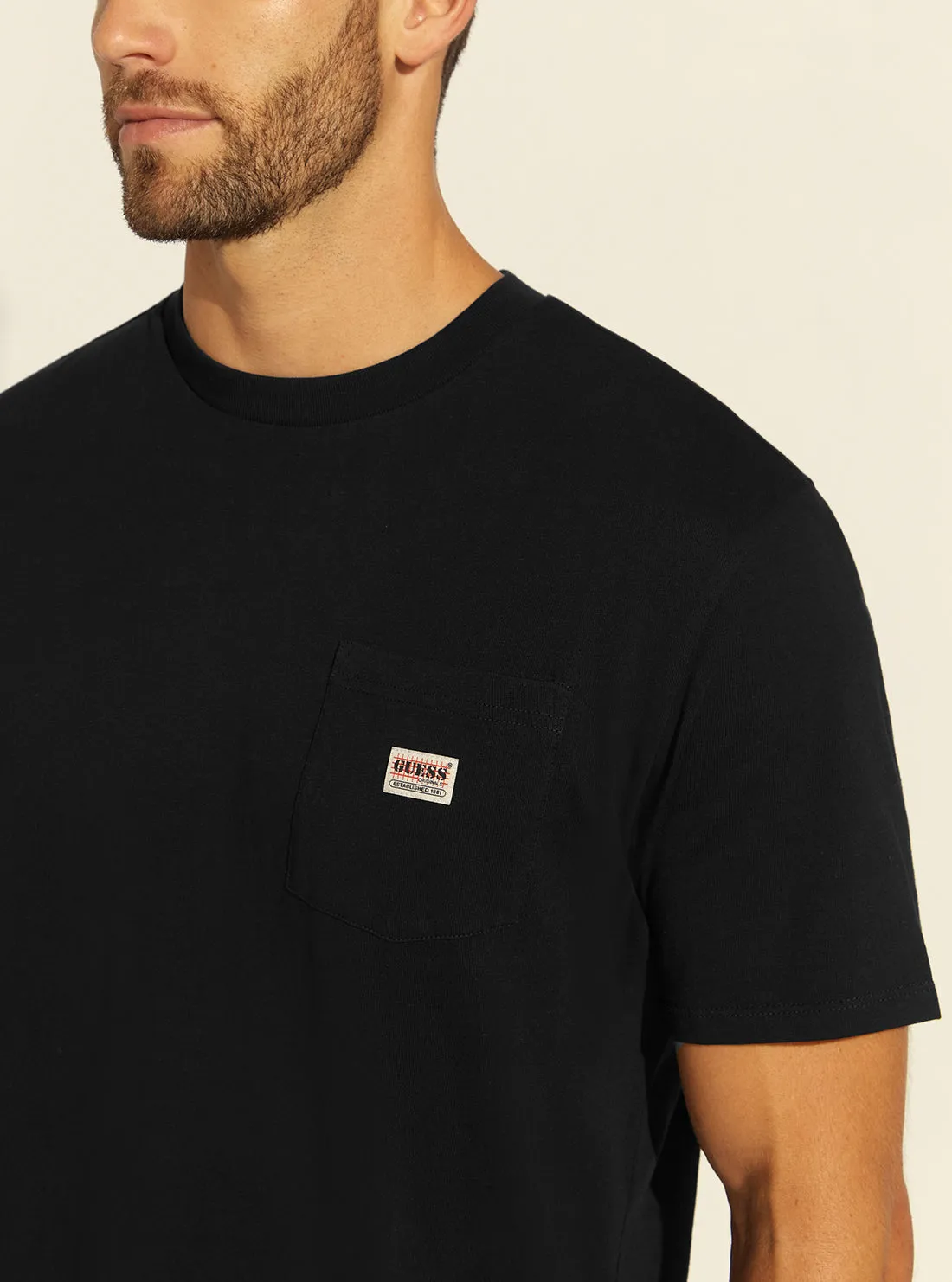 GUESS Originals Black Pocket Label T-Shirt