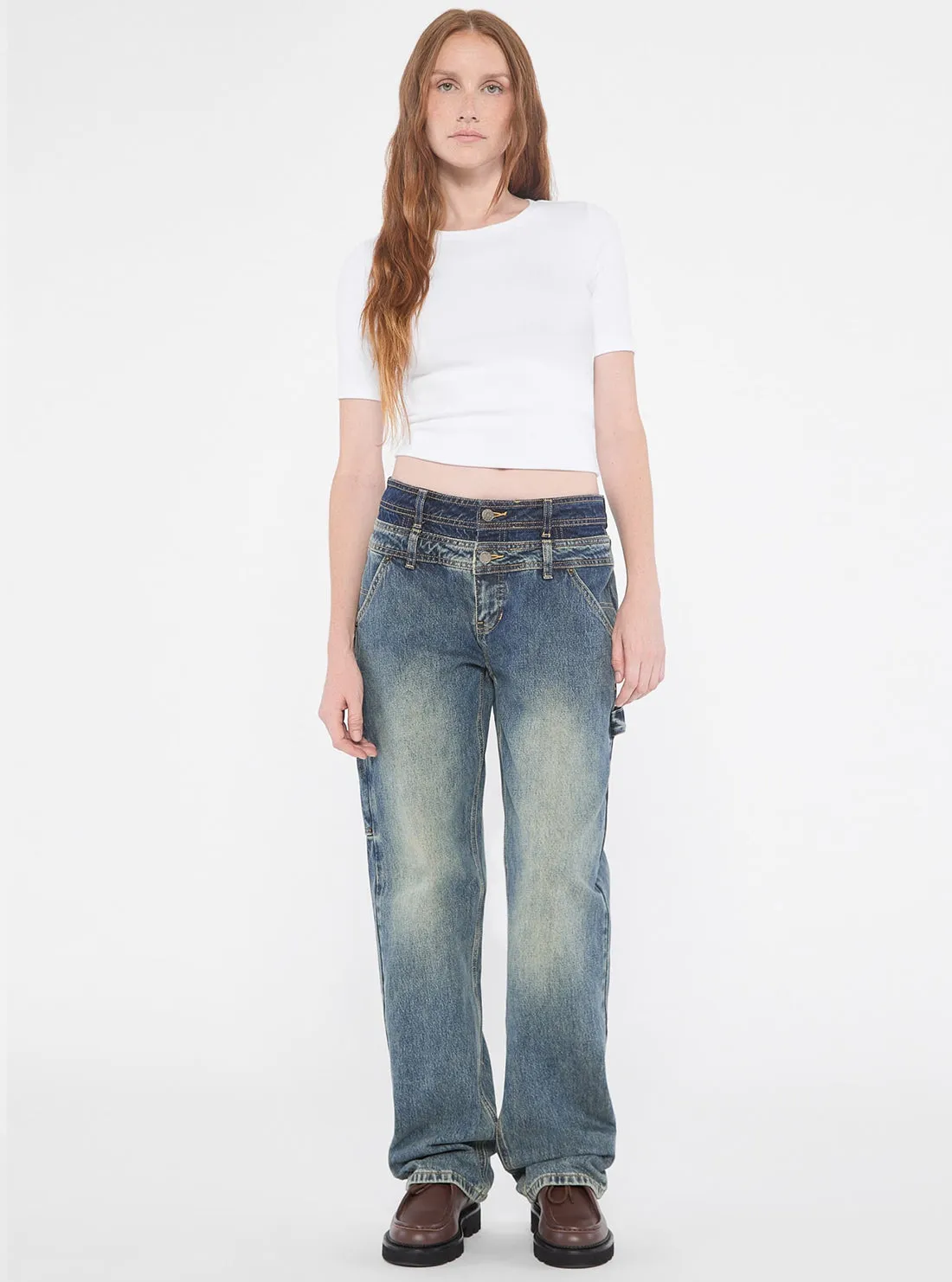 Guess Originals Double Waistband Carpenter Jeans