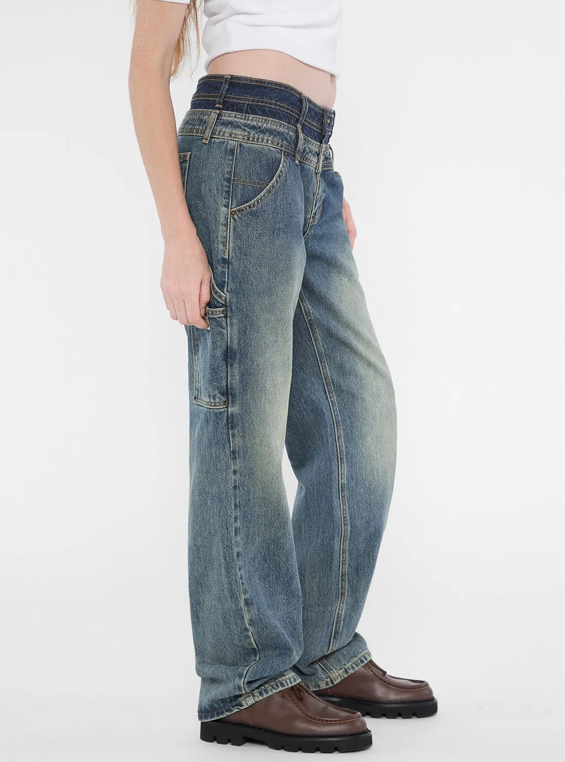 Guess Originals Double Waistband Carpenter Jeans