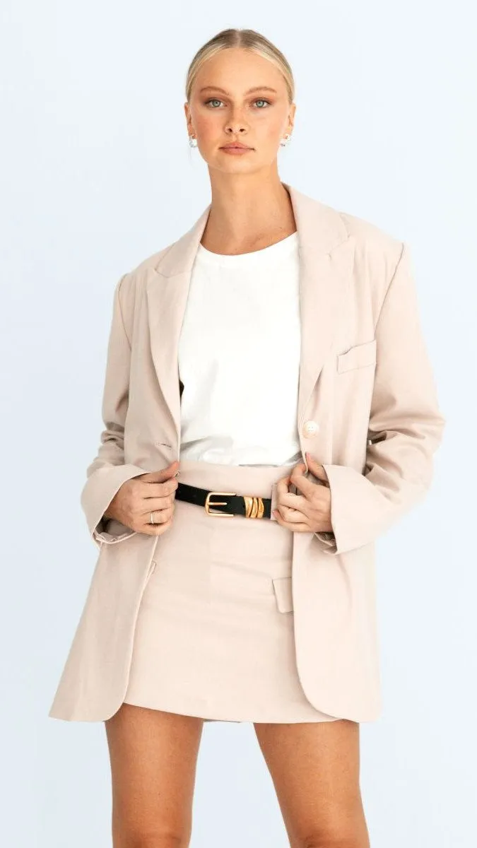 Hayley Mini Skort - Beige