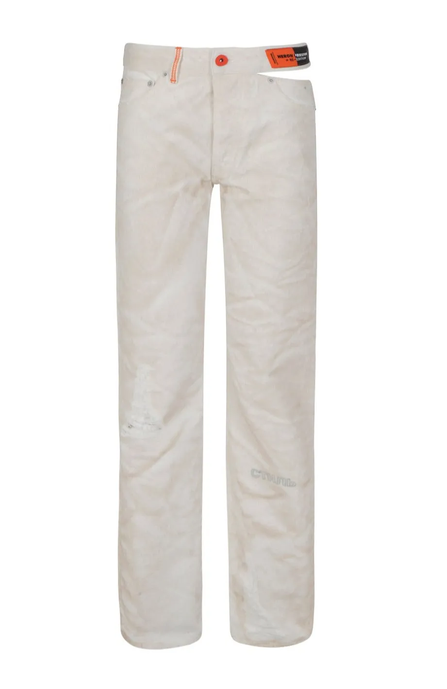 Heron Preston Distressed Straight-Leg Jeans