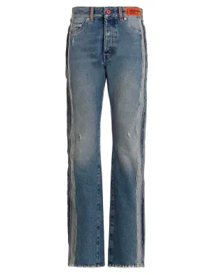 Heron Preston Logo Patch Bootcut Jeans