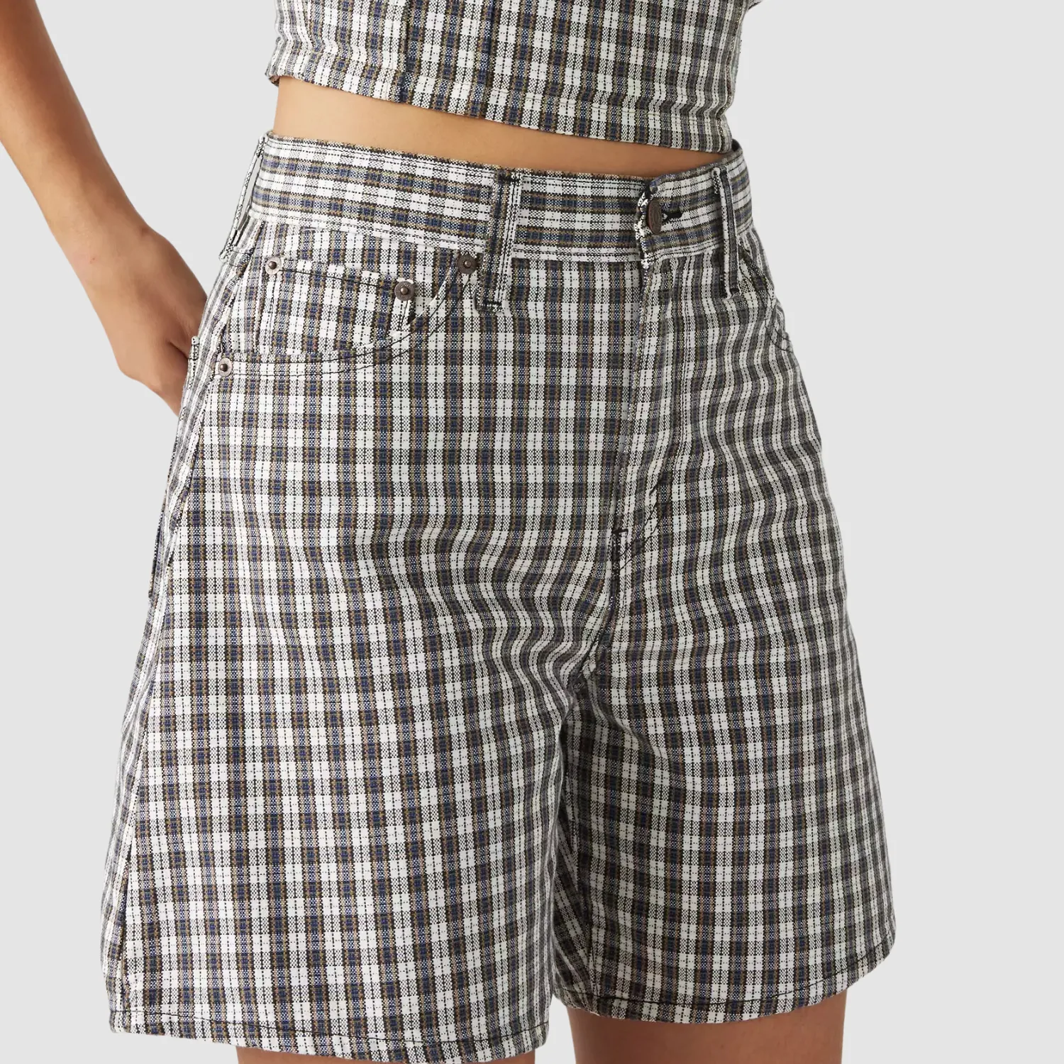 High Baggy Short (Milo Plaid)