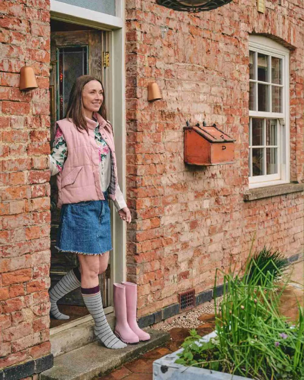 HJ Hall Womens Stripe Welly Socks