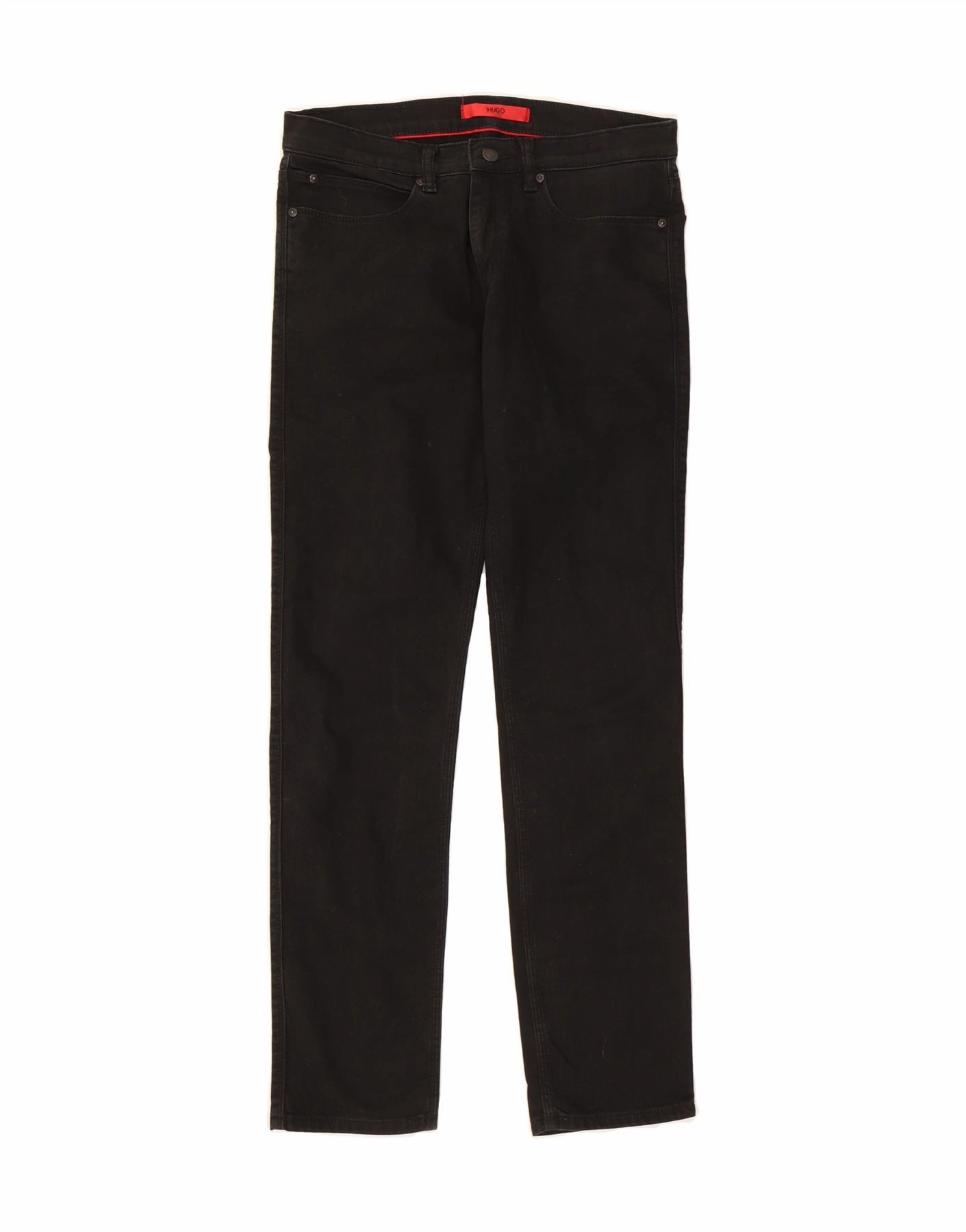 HUGO BOSS Womens Straight Jeans W32 L31 Black