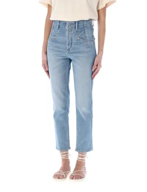 Isabel Marant Niliane High Waist Cropped Jeans