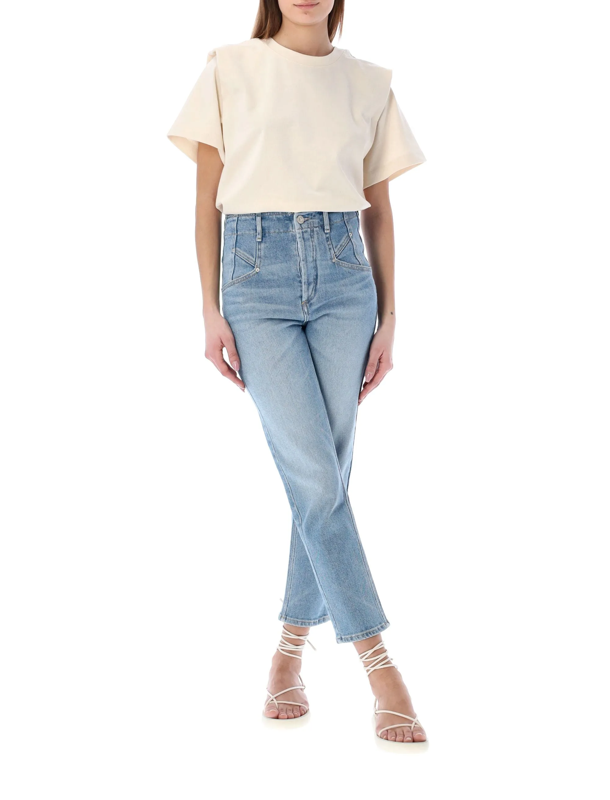 Isabel Marant Niliane High Waist Cropped Jeans