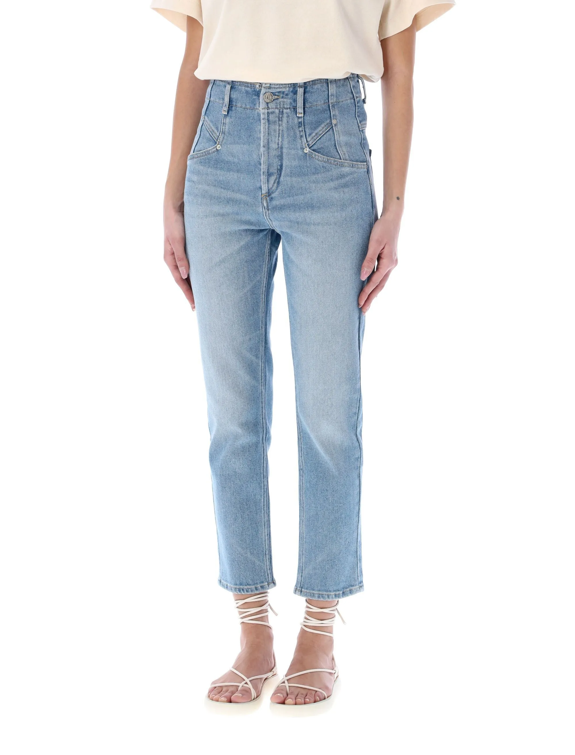 Isabel Marant Niliane High Waist Cropped Jeans
