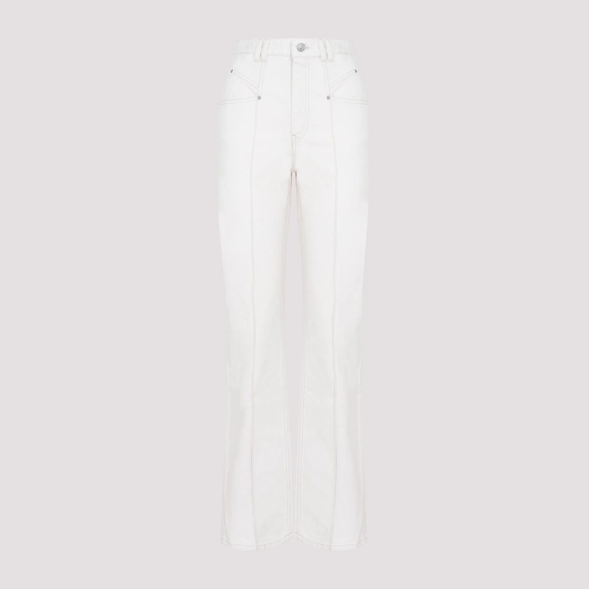Isabel Marant Tuackom Button Detailed High Waist Jeans