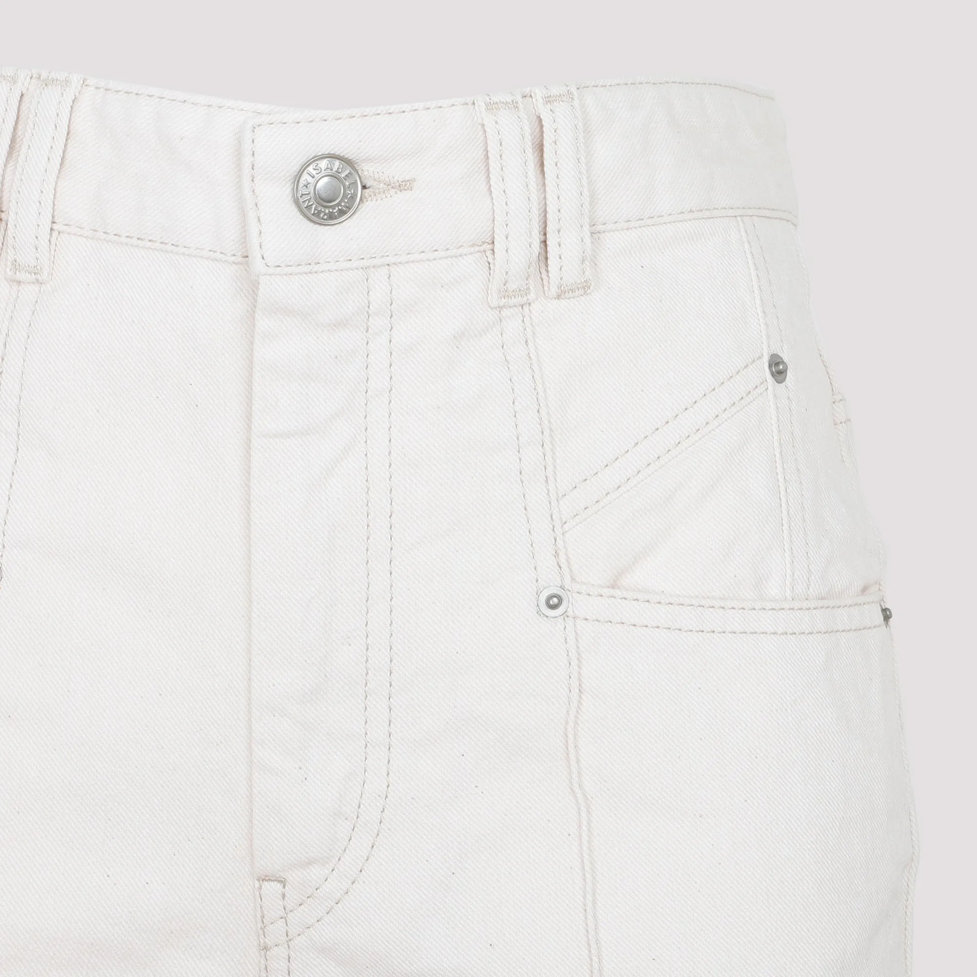 Isabel Marant Tuackom Button Detailed High Waist Jeans