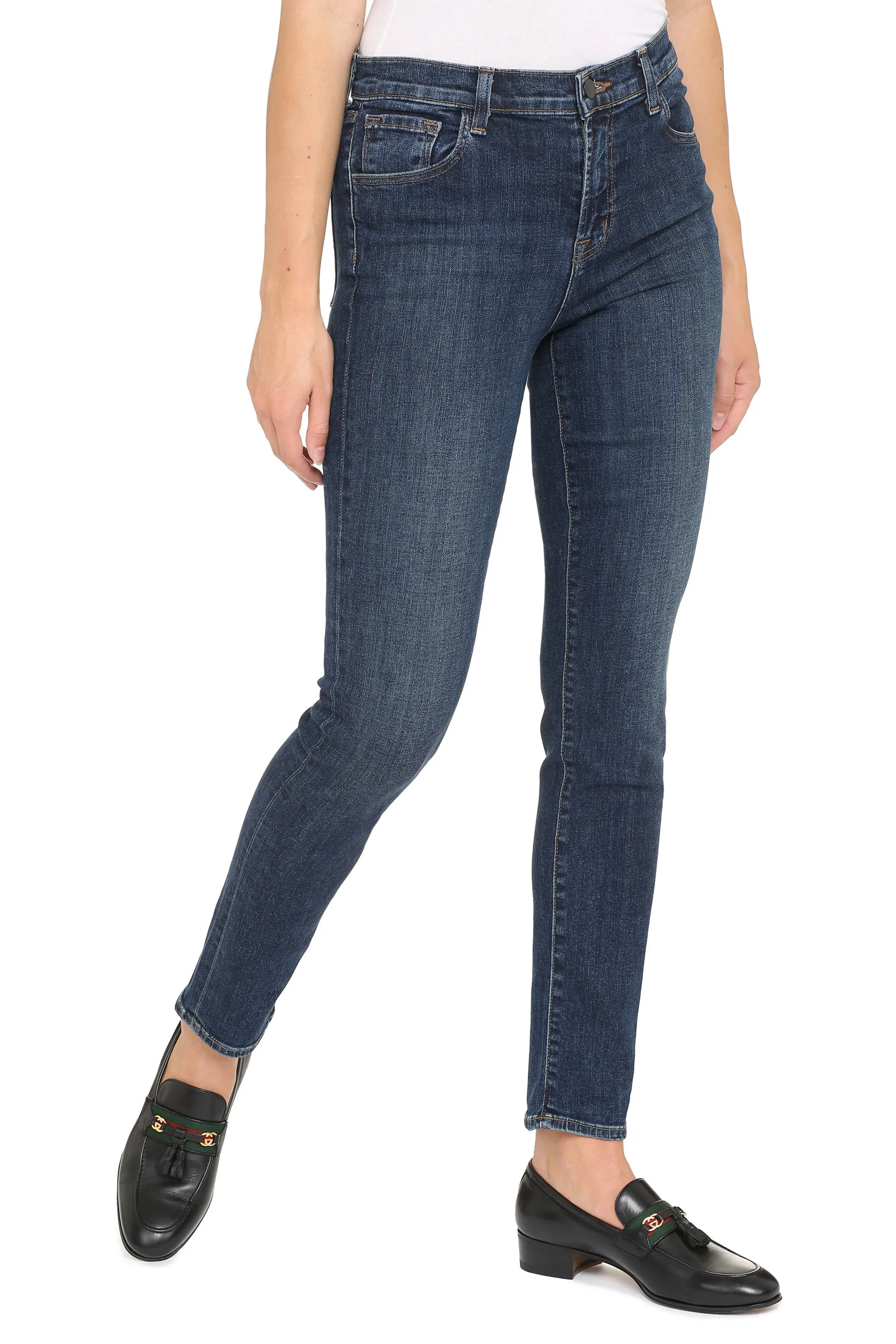 J Brand Mid-Rise Skinny Fit Jeans
