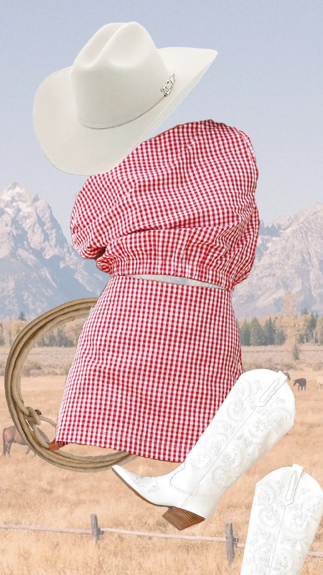 Jeane Top - Red Gingham