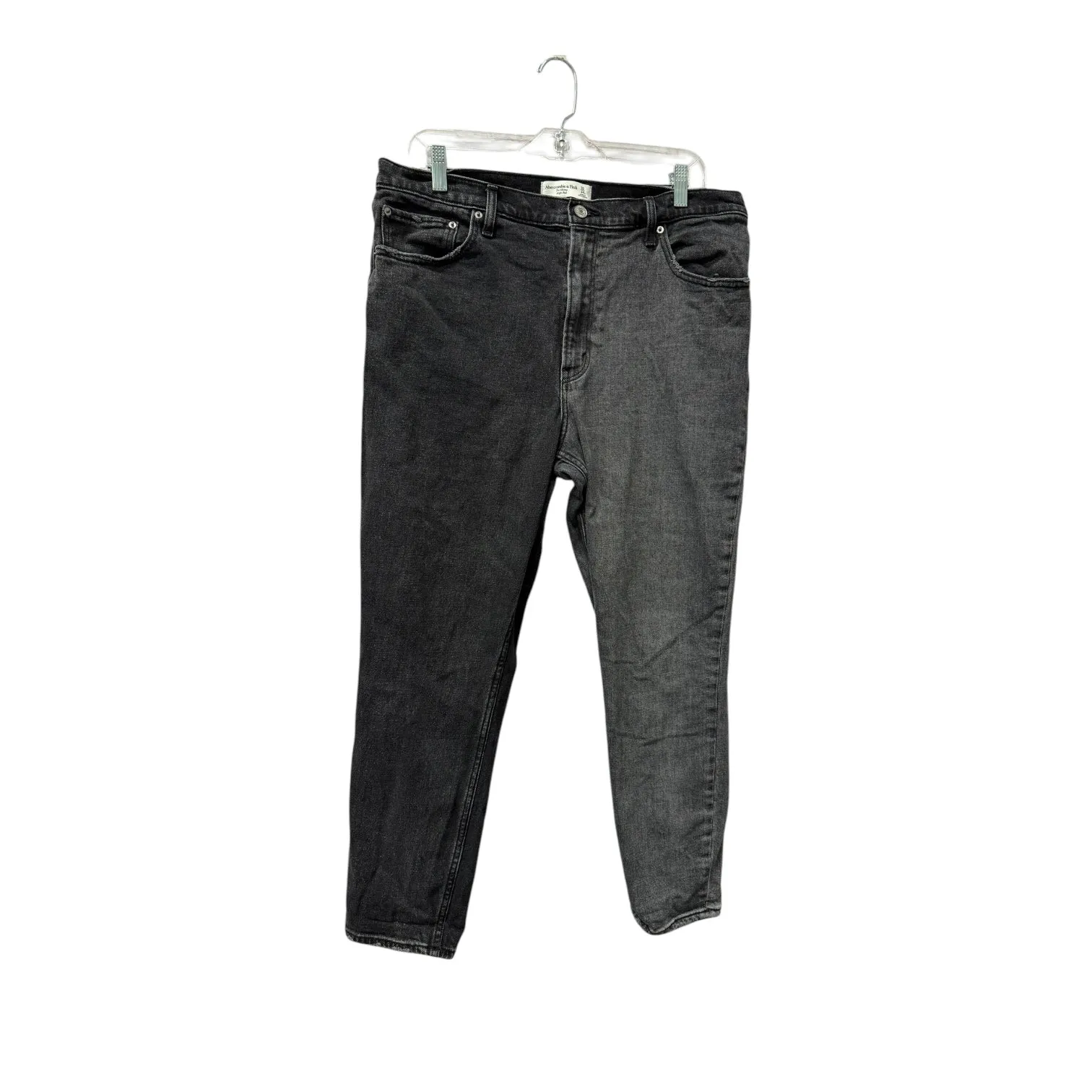 Jeans Skinny By Abercrombie And Fitch In Black & Grey, Size:14