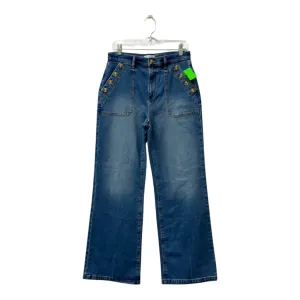 Jeans Wide Leg By Loft In Blue, Size:4
