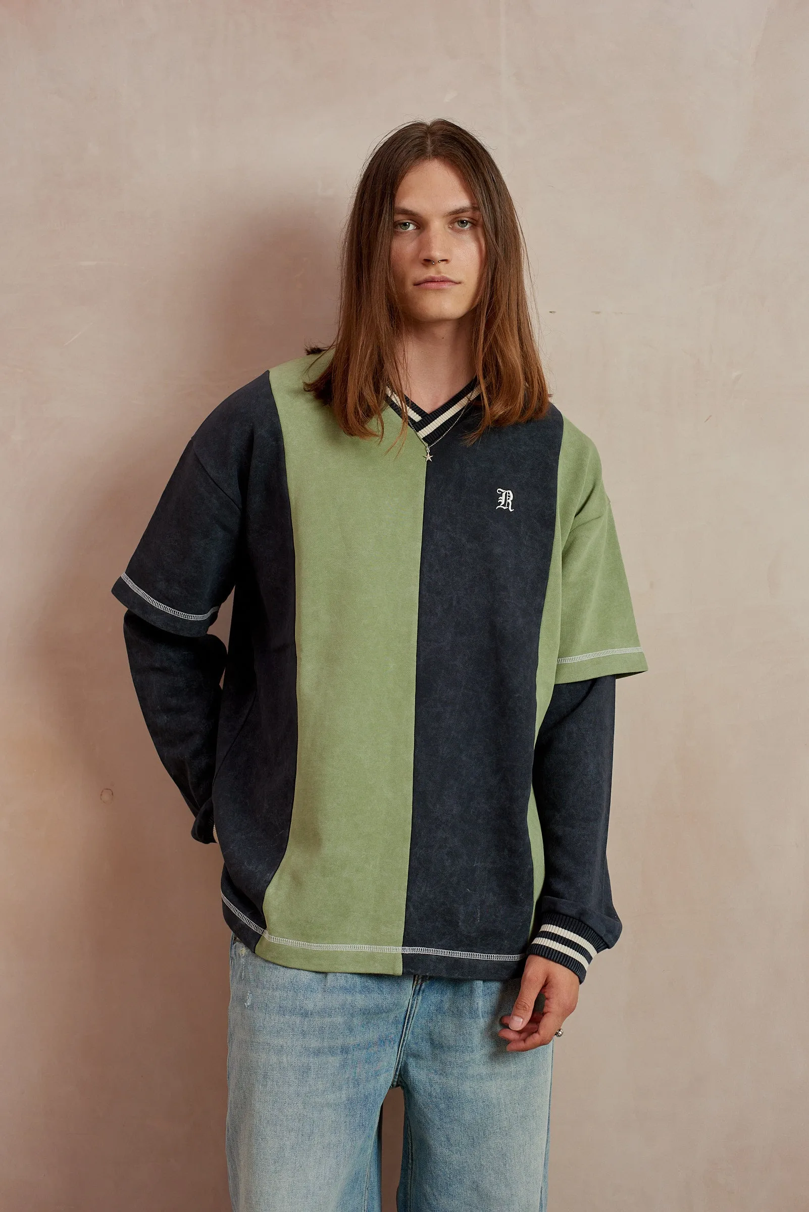 Jock Double Layer Stripe Sweat