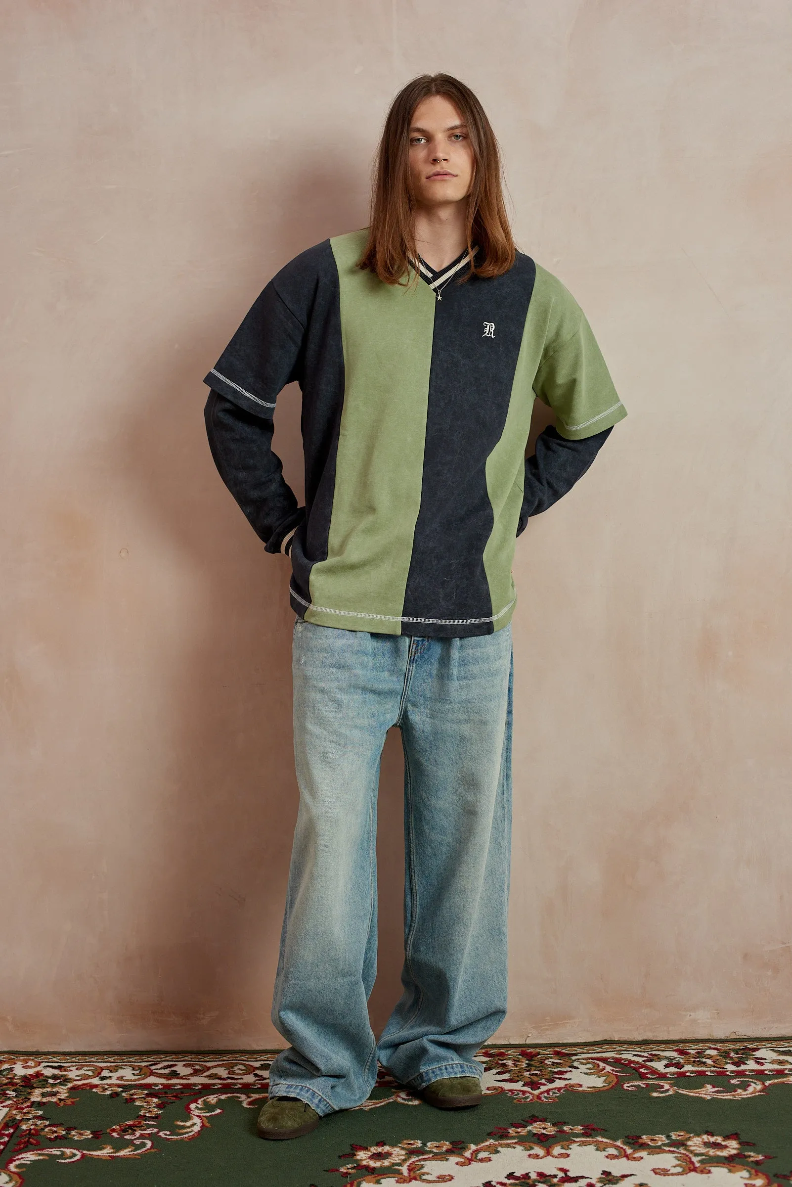 Jock Double Layer Stripe Sweat