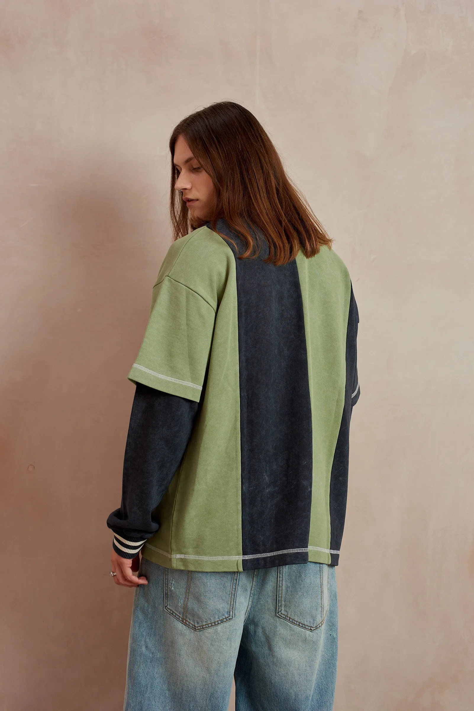 Jock Double Layer Stripe Sweat