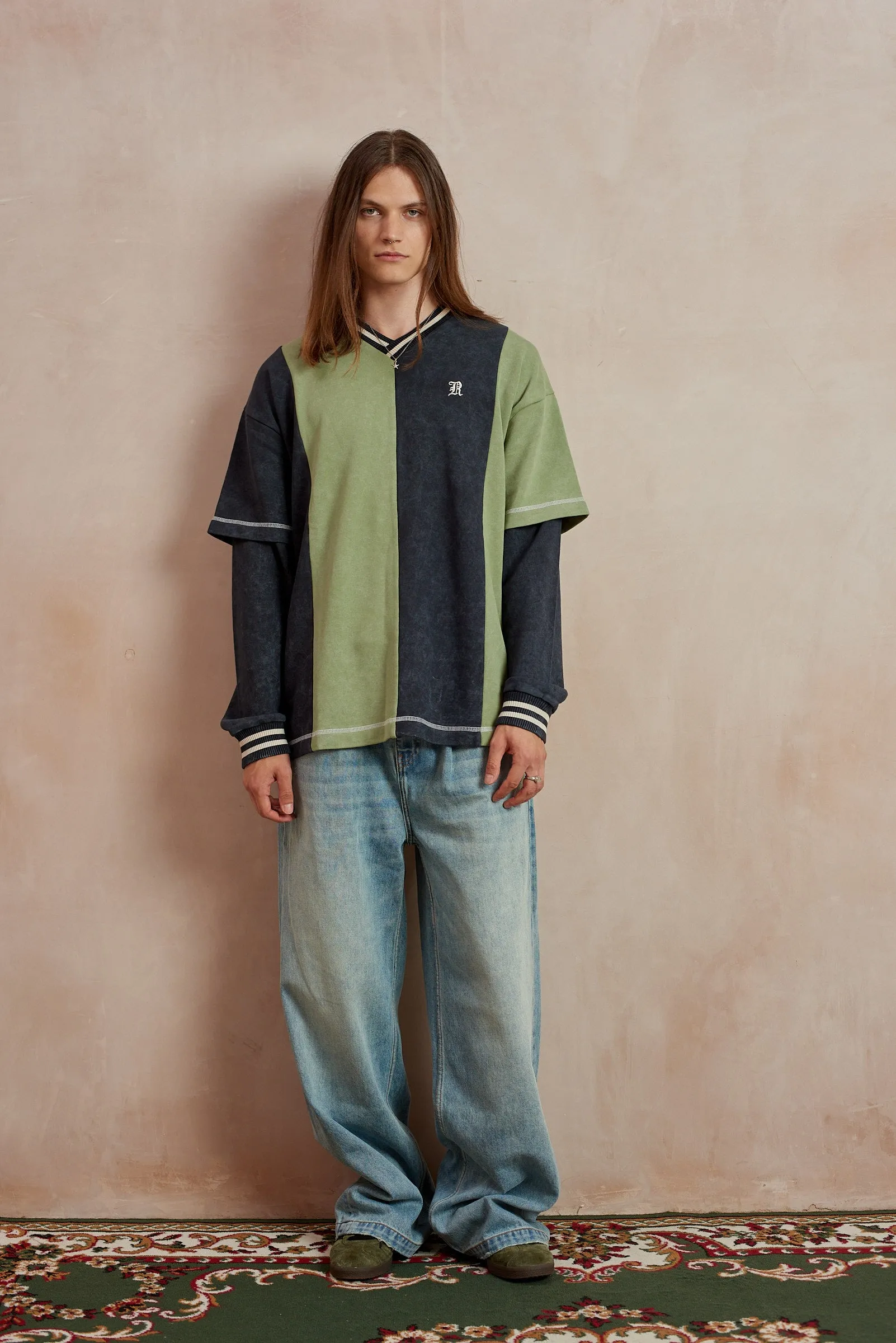 Jock Double Layer Stripe Sweat