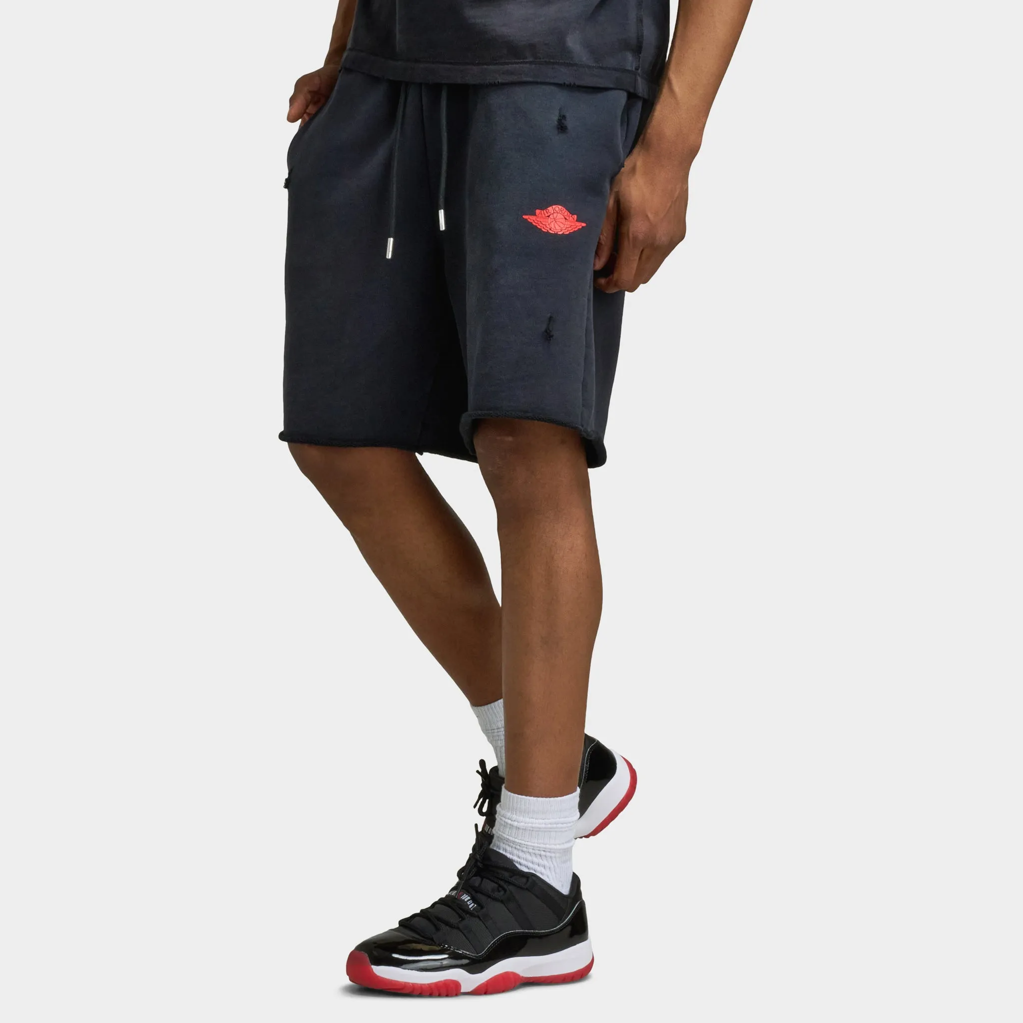 Jordan Rare Air Fleece Shorts Black / Chile Red