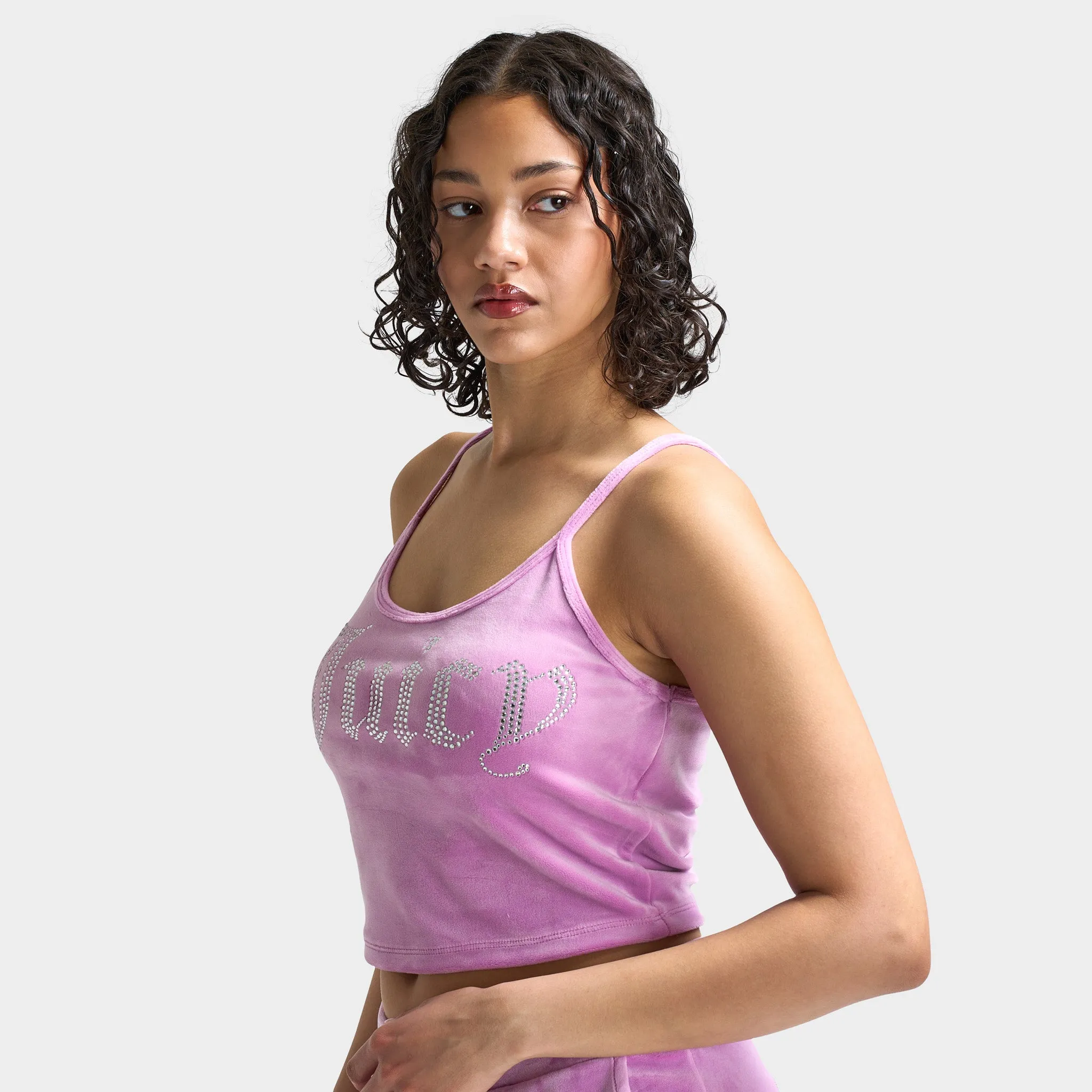 Juicy Couture Women's Fitted Cropped Tank / Violet Tulle