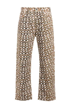 Just Cavalli Allover Jewel Print High Waisted Jeans