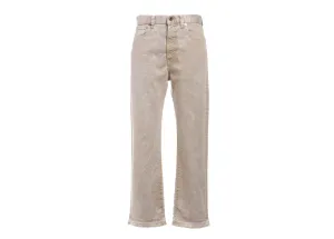 Just Cavalli Logo Patch Straight Leg Cropped Jeans