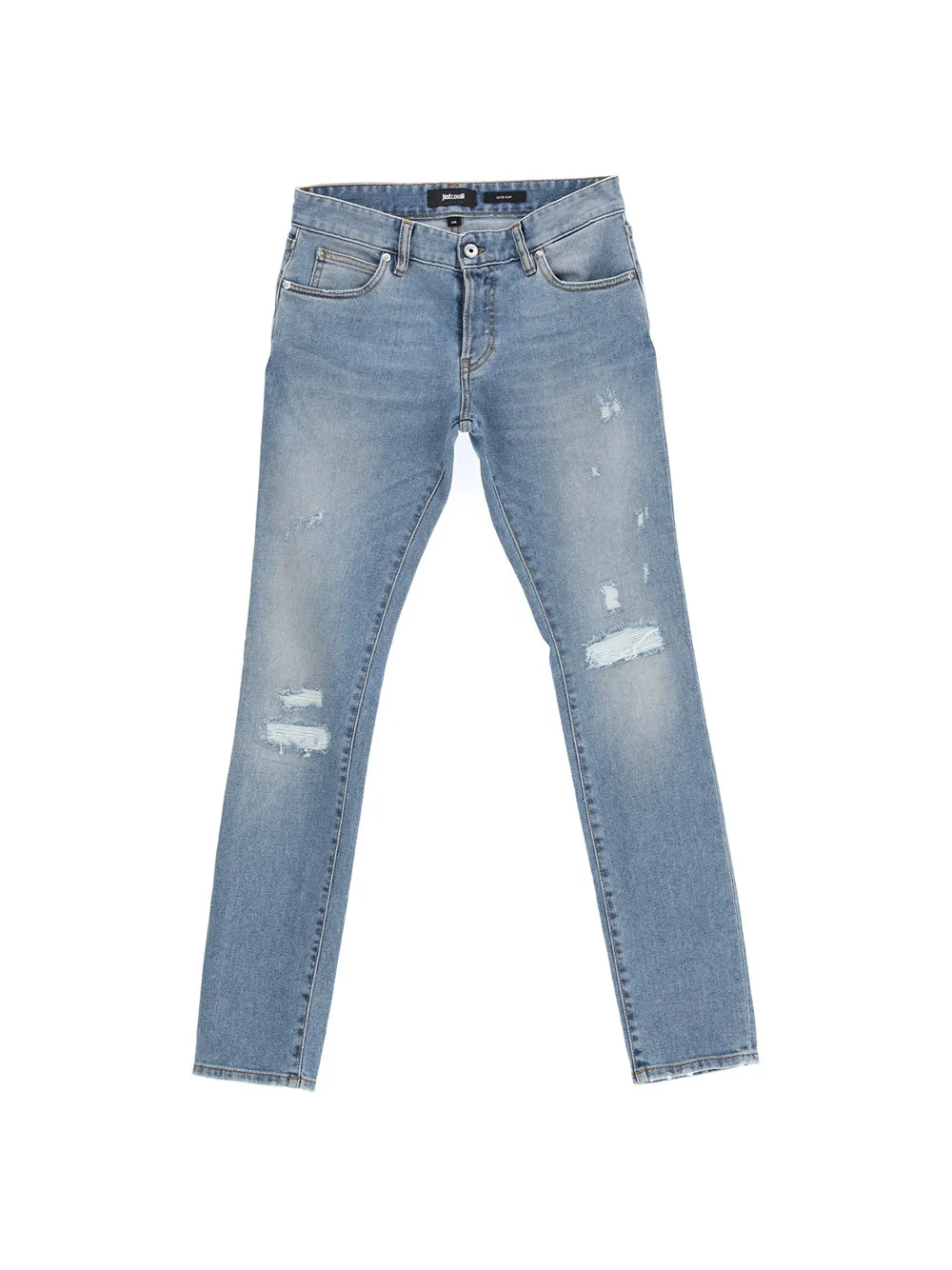 Just Cavalli Ripped Low-Rise Skinny Jeans