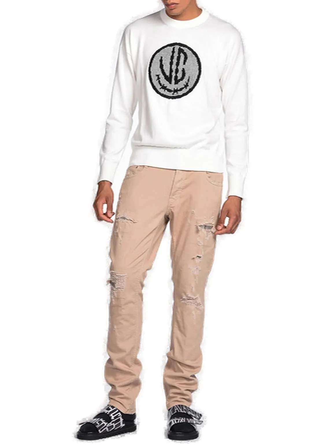 Just Cavalli Ripped Slim-Fit Jeans