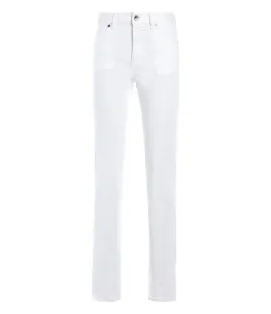 Just Cavalli Snake Embroidered High Waist Slim Fit Jeans