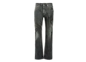 Just Cavalli Stained Effect Wide Leg Jeans