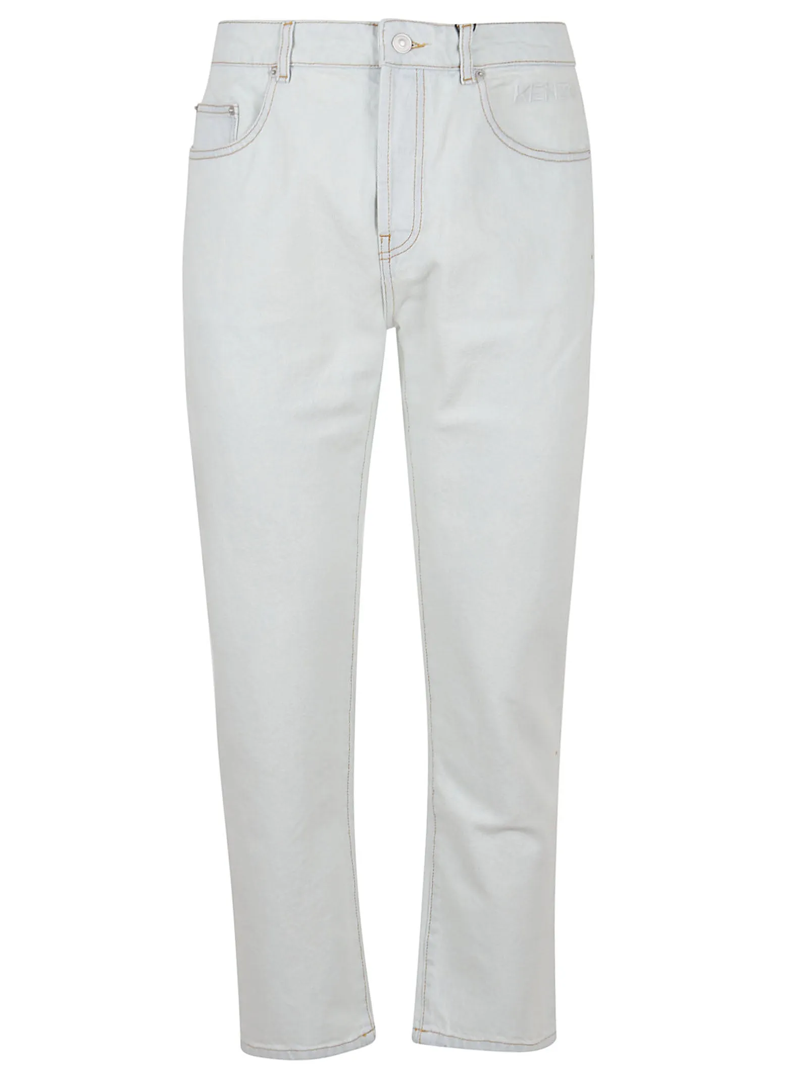 Kenzo Logo Embroidered Straight Leg Jeans