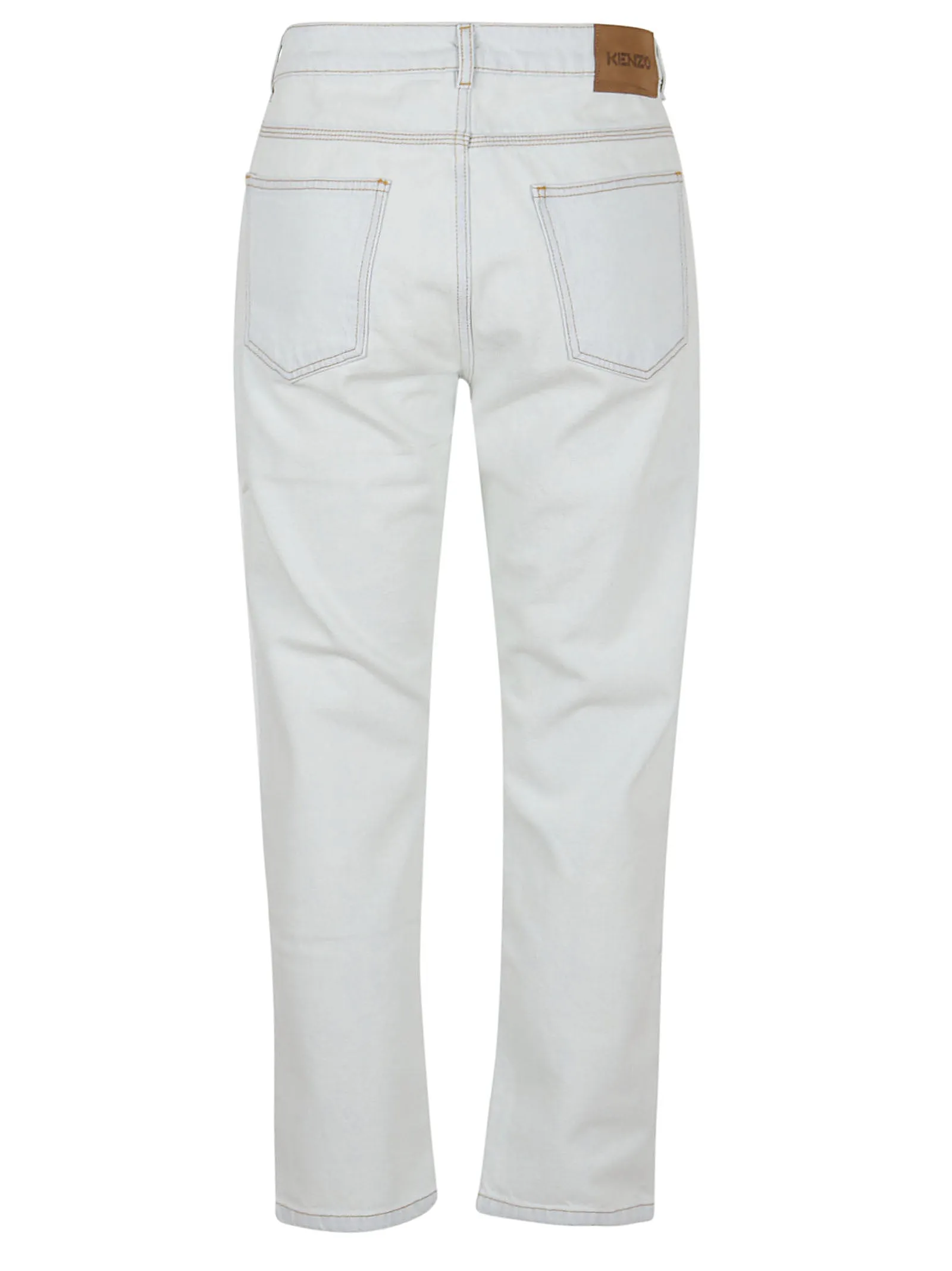 Kenzo Logo Embroidered Straight Leg Jeans