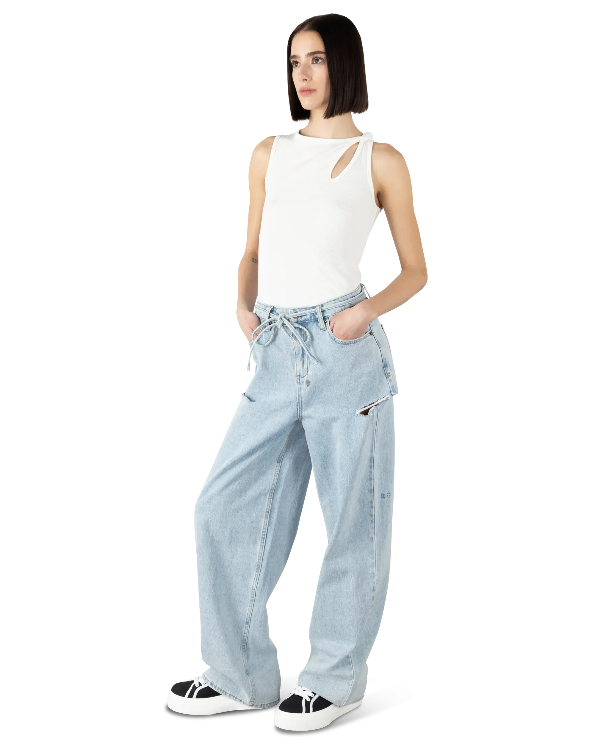 Ksubi Jeans Baggy Jean Rollin Kut Out