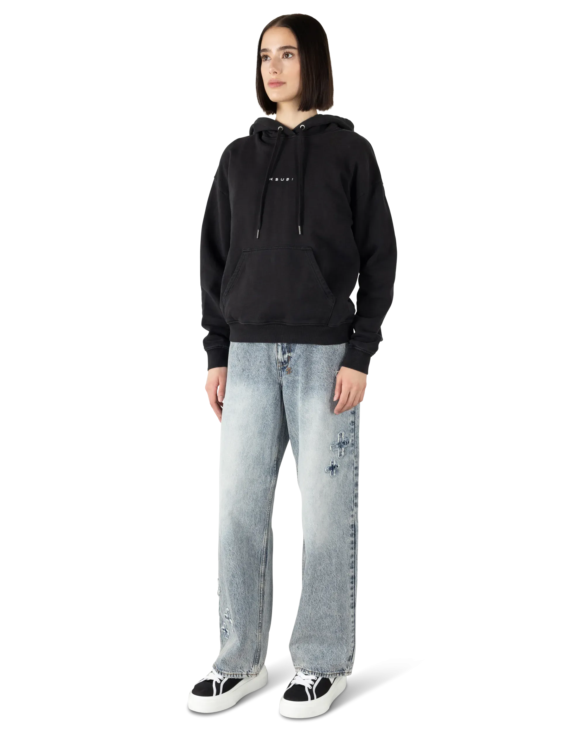 Ksubi Jeans Dymo Hoodie Tru Black