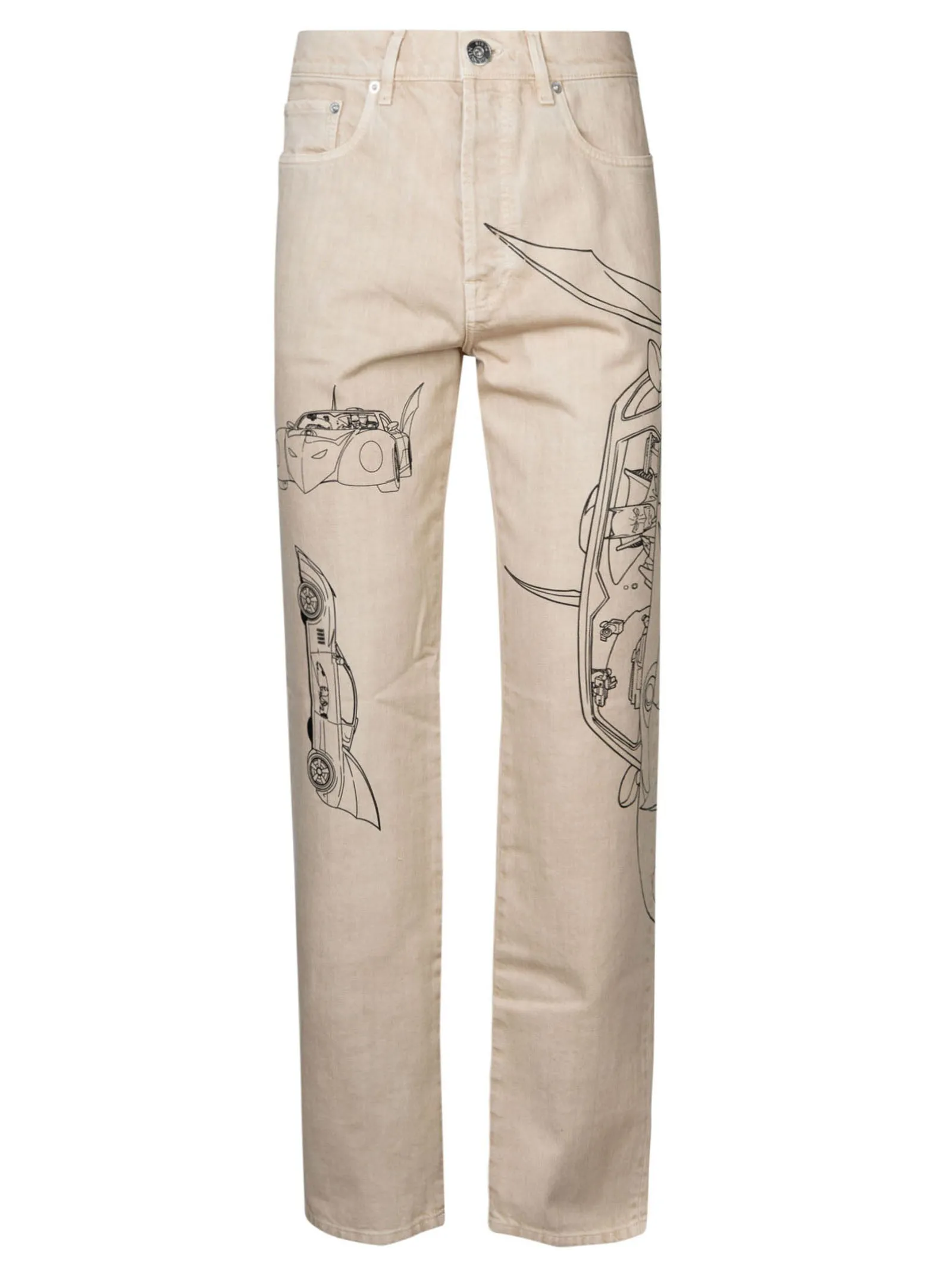 Lanvin Printed Staight-Leg Jeans