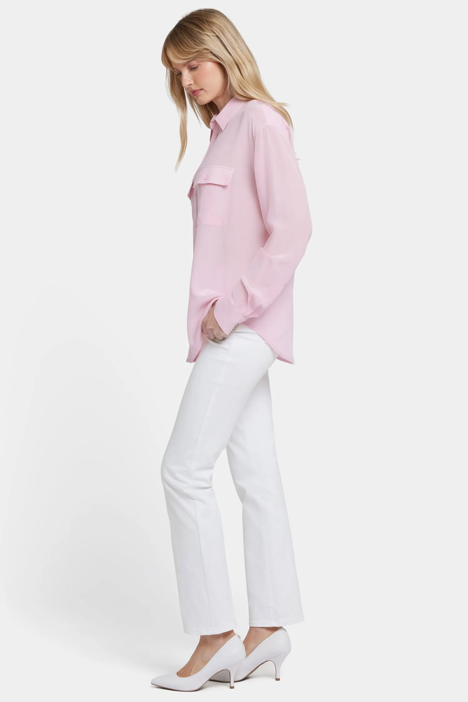 Lauren Silk Blouse - Pink Nectar