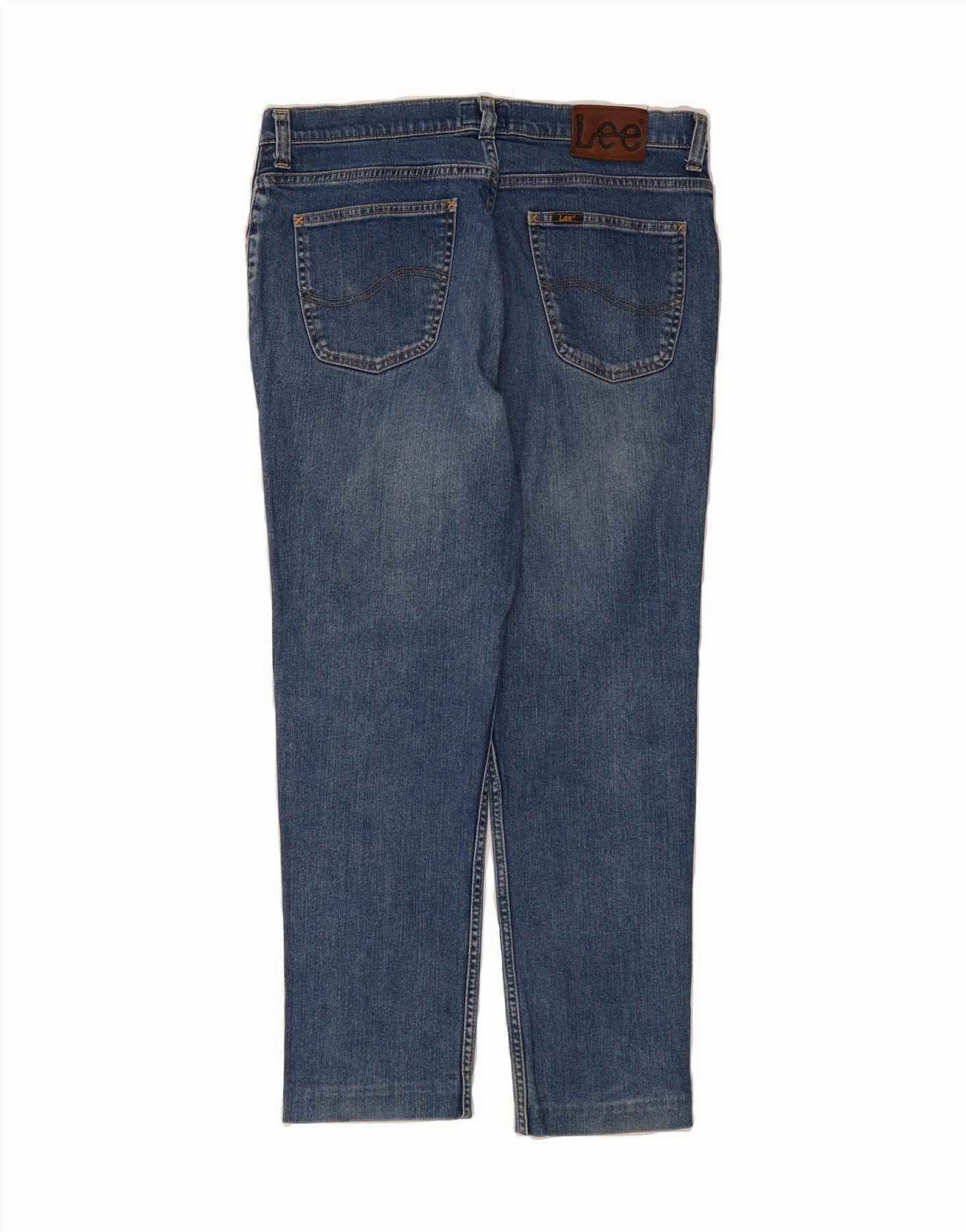 LEE Mens Brooklyn Straight Jeans W36 L27 Blue Cotton