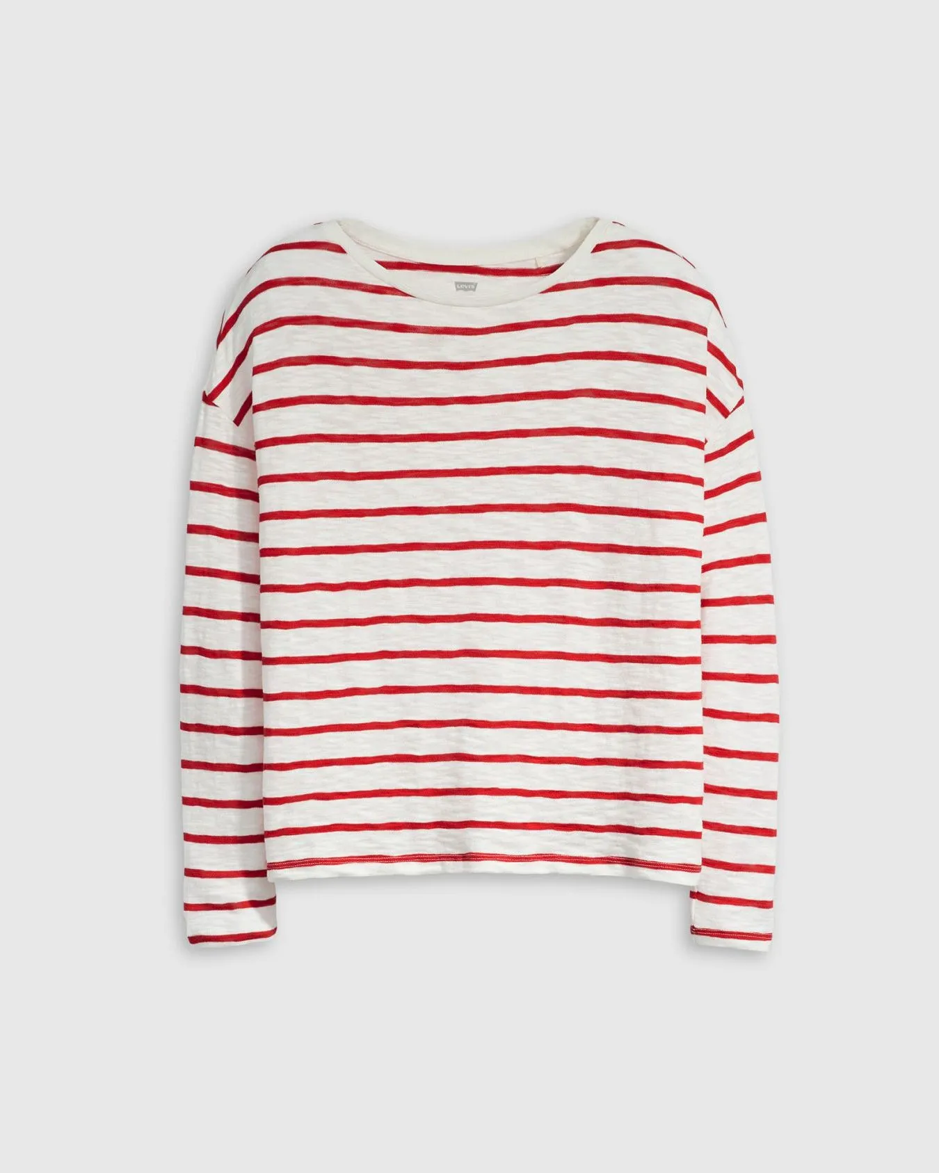 Levi's® Womens Margot Long Sleeve Tee - Saint Stripe Scarlet
