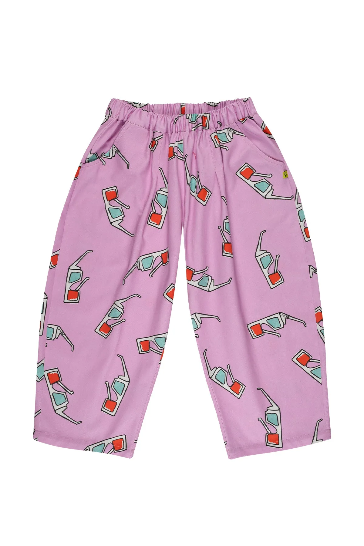 LILAC 3D GLASSES PRINT BALLOON TROUSERS