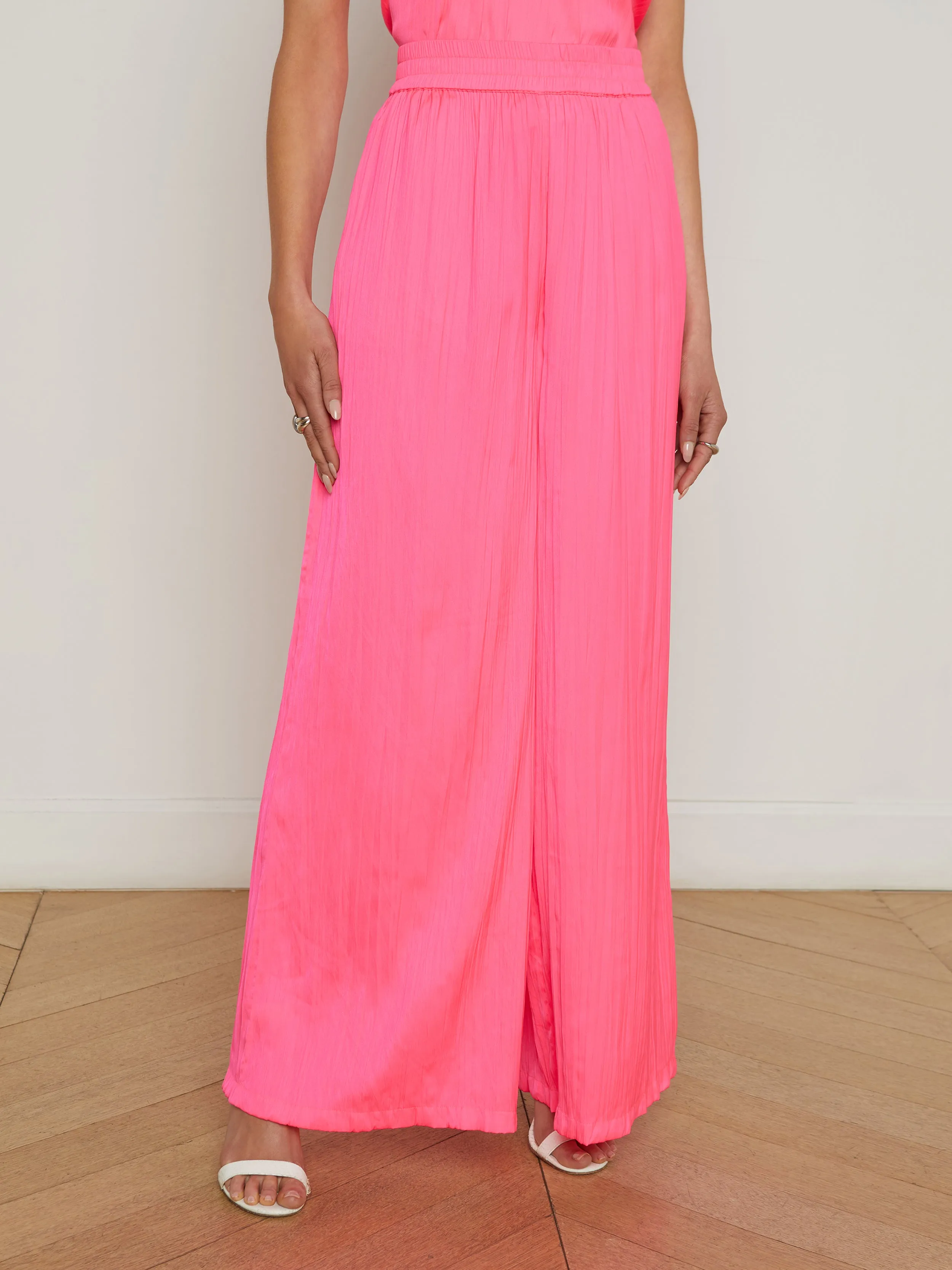 Lillian Satin Wide-Leg Pant